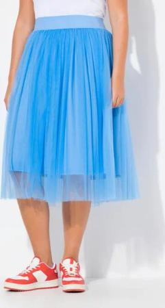 Ulla Popken Midirock Tüll-Midirock A-Linie Elastikbund gefüttert