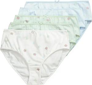 Ulla Popken Midislip Midislips 5er-Pack Blumen / einfarbig