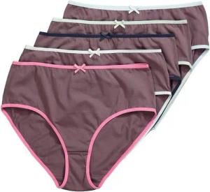 Ulla Popken Midislip Midislips 5er-Pack farbige Kanten