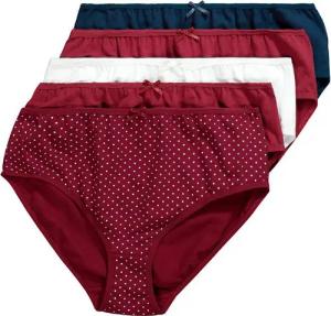 Ulla Popken Midislip Midislips 5er-Pack Punkte/einfarbig