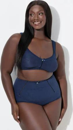 Ulla Popken Miederhose Shaping-Maxislip unterlegte Spitze High Waist