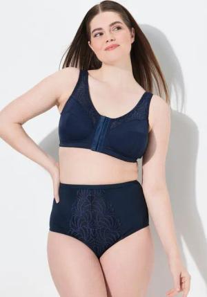 Ulla Popken Miederhose Shaping-Maxislip unterlegte Spitze High Waist