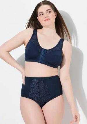 Ulla Popken Miederhose Shaping-Maxislip unterlegte Spitze High Waist