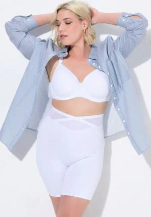 Ulla Popken Miederhose Shaping-Panty breiter Meshbund Wickeleffekt