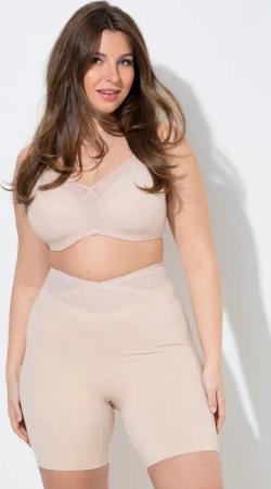 Ulla Popken Miederhose Shaping-Panty breiter Meshbund Wickeleffekt