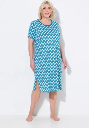 Ulla Popken Nachthemd Nachthemd Muscheln Rundhals Halbarm