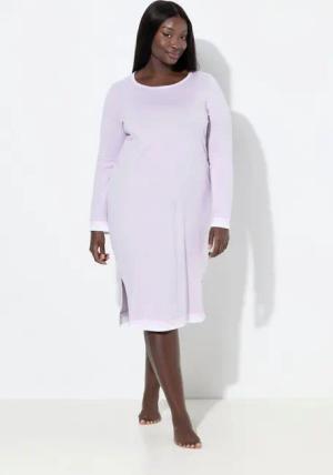 Ulla Popken Nachthemd Nachthemd Spitze oversized Rundhals Langarm