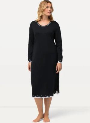 Ulla Popken Nachthemd Nachthemd Spitze oversized Rundhals Langarm