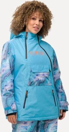 Ulla Popken Outdoorjacke Performance-Jacke Kapuze wasserdicht 2-Wege-Zipper