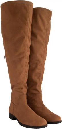 Ulla Popken Overknee-Stiefel Bindeband Reißverschluss Weite H Stiefel