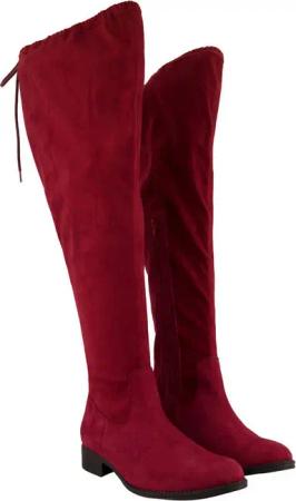 Ulla Popken Overknee-Stiefel Bindeband Reißverschluss Weite H Stiefel