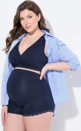 Ulla Popken Panty Bellieva Panty Baucheinsatz Saumspitze Schwangerschaft