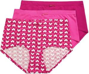 Ulla Popken Panty Hipster 3er-Pack Herzen/einfarbig