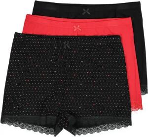 Ulla Popken Panty Pantys 3er-Pack Herzen/einfarbig kurzer Beinansatz