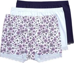 Ulla Popken Panty Pantys 3er-Pack Muster/einfarbig Spitzenkante