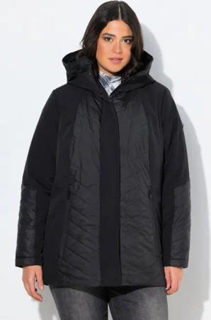 Ulla Popken Parka HYPRAR Softshell-Steppjacke wasserabweisend Kapuze