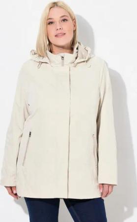 Ulla Popken Parka Softshell-Longjacke wasserdicht 2-Wege-Zipper