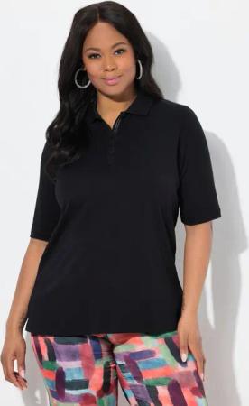 Ulla Popken Poloshirt Poloshirt Classic Pima Cotton Polokragen Halbarm