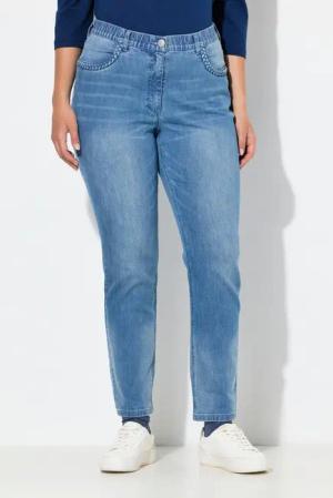 Ulla Popken Regular-fit-Jeans Jeans Mia schmales gerades Bein Flechtdetail