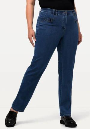 Ulla Popken Regular-fit-Jeans Jeans Mony konisches Bein Reißverschlusstaschen