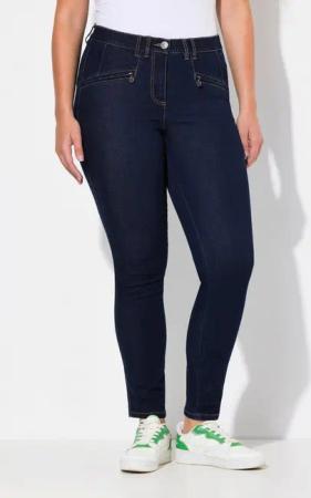 Ulla Popken Regular-fit-Jeans Jeans Sarah schmales Bein Zipptaschen Stretch