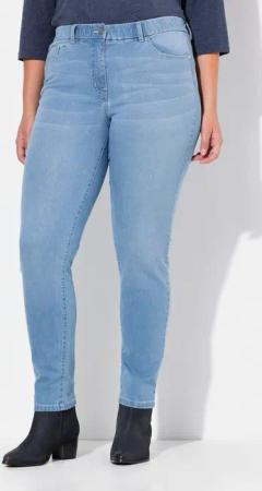 Ulla Popken Regular-fit-Jeans Jeans Sarah Ziersteine schmales Bein