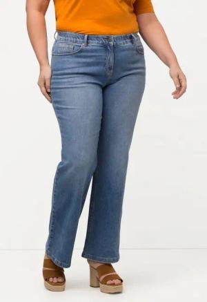 Ulla Popken Regular-fit-Jeans Marlenejeans Mary weites Bein Komfortbund