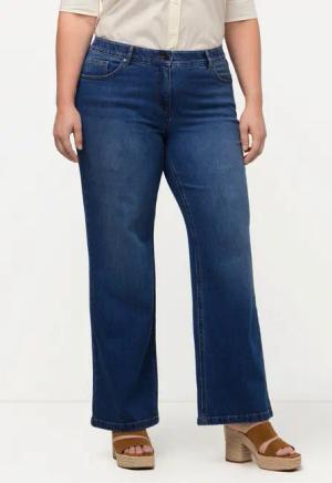 Ulla Popken Regular-fit-Jeans Marlenejeans Mary weites Bein Komfortbund