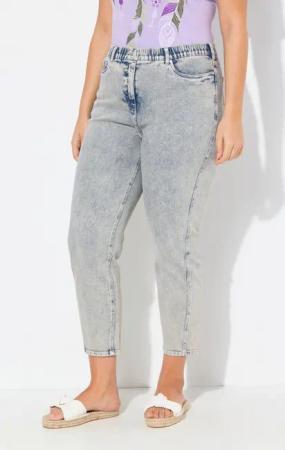 Ulla Popken Regular-fit-Jeans Mom-Jeans konisches Bein Komfortbund