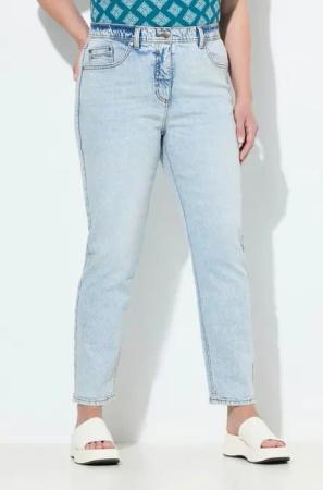 Ulla Popken Regular-fit-Jeans Mom-Jeans modische Waschung 5-Pocket-Schnitt
