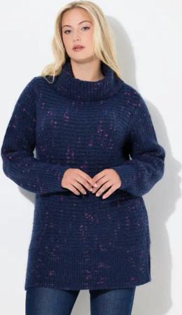Ulla Popken Rollkragenpullover Pullover Spaceyarn-Effekt Rollkragen Langarm
