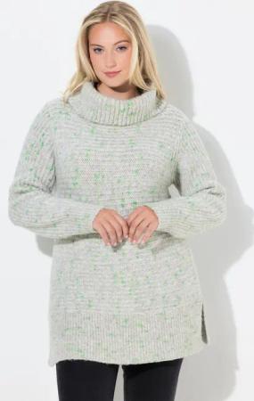 Ulla Popken Rollkragenpullover Pullover Spaceyarn-Effekt Rollkragen Langarm