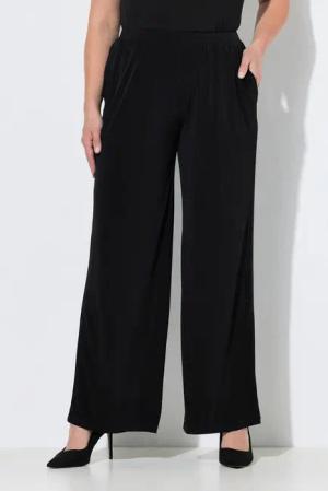 Ulla Popken Schlupfhose Hose Jersey weites Bein Elastikbund