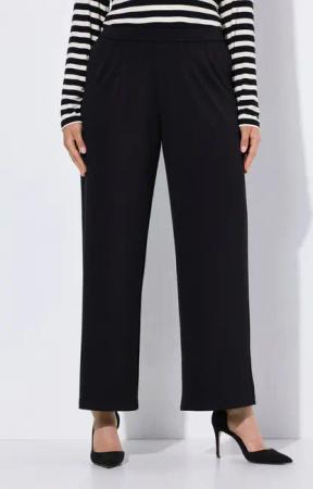 Ulla Popken Schlupfhose Hose Mary weites gerades Bein Elastikbund