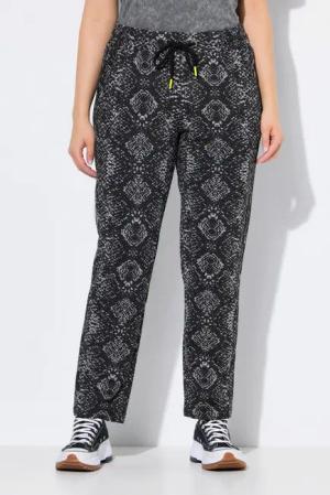 Ulla Popken Schlupfhose Jogginghose Schlangenmuster Elastikbund Taschen