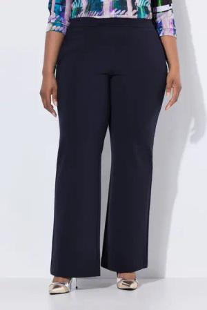 Ulla Popken Schlupfhose Punto-Hose gerades weites Bein Elastikbund