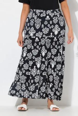 Ulla Popken Schlupfrock Rock A-Linie Volants Elastikbund Taschen