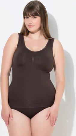 Ulla Popken Shapinghemd Shaping-Top nahtlos V-Ausschnitt ärmellos