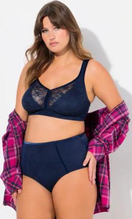 Ulla Popken Slip Maxislip Spitzeneinsatz Mikrofaser