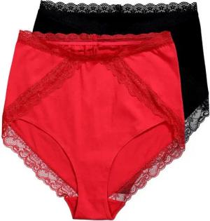 Ulla Popken Slip Maxislips 2er-Pack Spitze