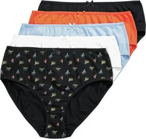 Ulla Popken Slip Midislips 5er-Pack Muster / einfarbig