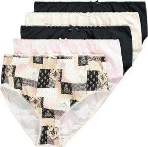 Ulla Popken Slip Midislips 5er-Pack Mustermix/uni