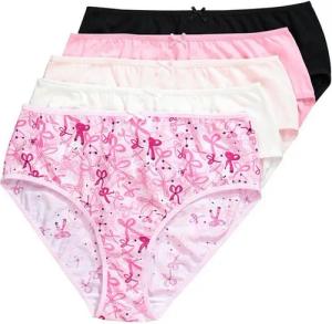 Ulla Popken Slip Midislips 5er-Pack Schleifen/einfarbig