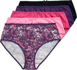 Ulla Popken Slip Midislips 5er-Pack Schleifen/einfarbig