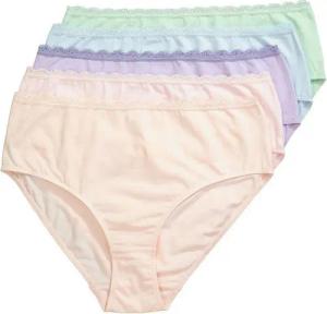 Ulla Popken Slip Midislips 5er-Pack Spitzenbund