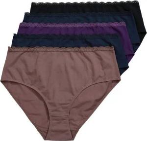 Ulla Popken Slip Midislips 5er-Pack Spitzenbund