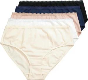 Ulla Popken Slip Midislips 5er-Pack Spitzenbund