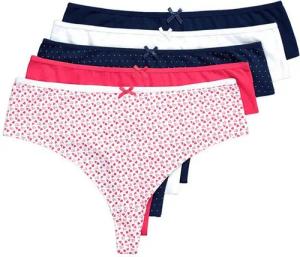 Ulla Popken Slip Strings 5er-Pack Herzen/einfarbig