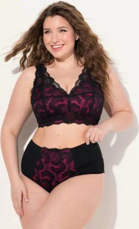 Ulla Popken Slip TRUYOU Maxislip Blütenspitze Mikrofaser