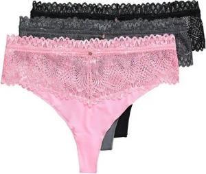Ulla Popken Slip TruYou Strings 3er-Pack Spitzenbund